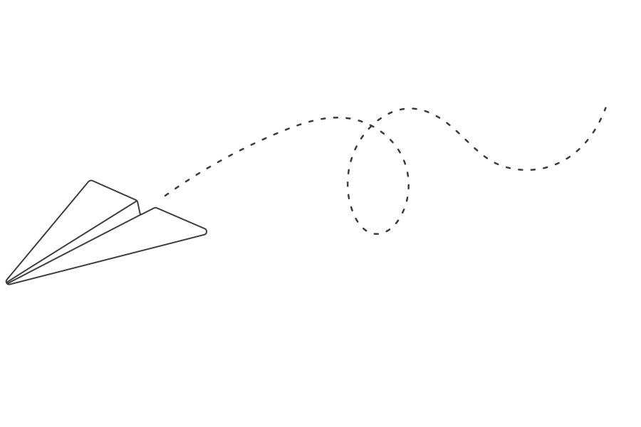 Paper Airplane Send With Dotted Lines